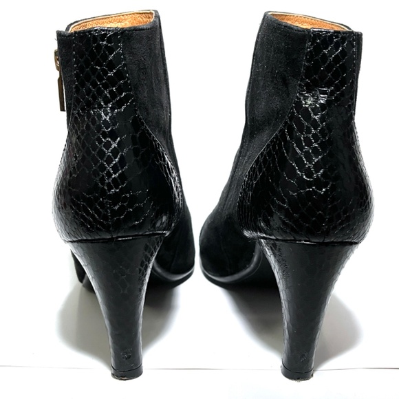 Sofft Makayla Suede Snakeskin Cap Toe Booties - Picture 12 of 14